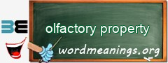 WordMeaning blackboard for olfactory property